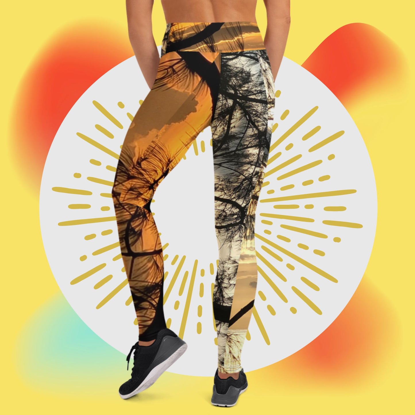 Sunset Goddess High Rise Leggings (Original Design)