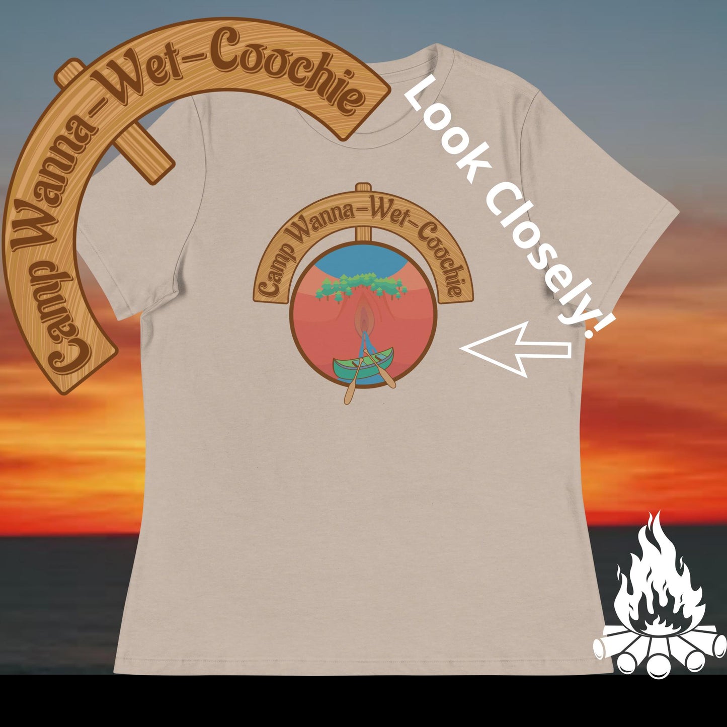 Camp Wanna Wet Coochie Camp Counselor (Womens T)