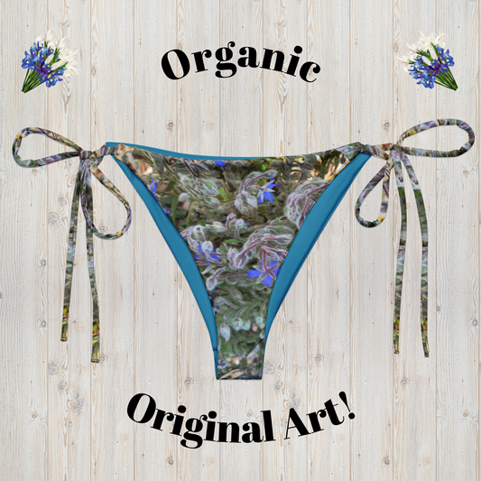 Tripped Out Flower Recycled String Bikini Bottom