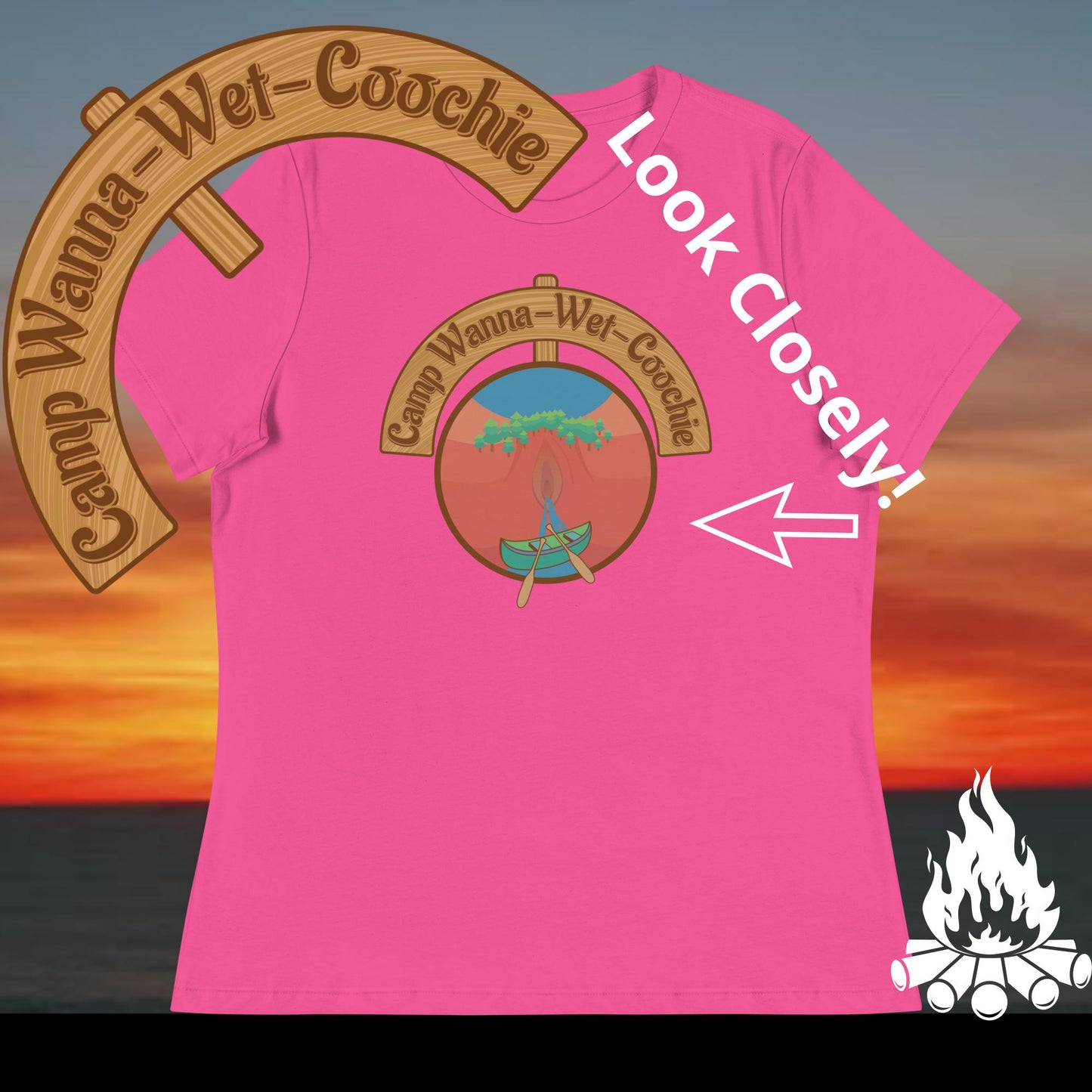 Camp Wanna Wet Coochie Camp Counselor (Womens T)