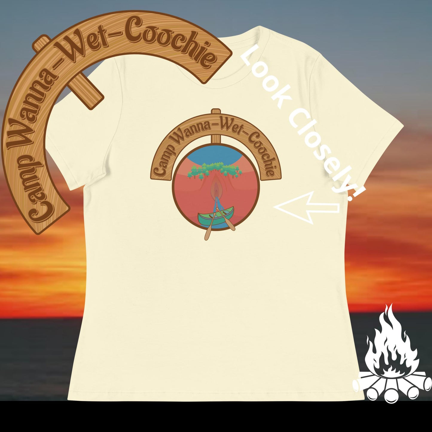 Camp Wanna Wet Coochie Camp Counselor (Womens T)