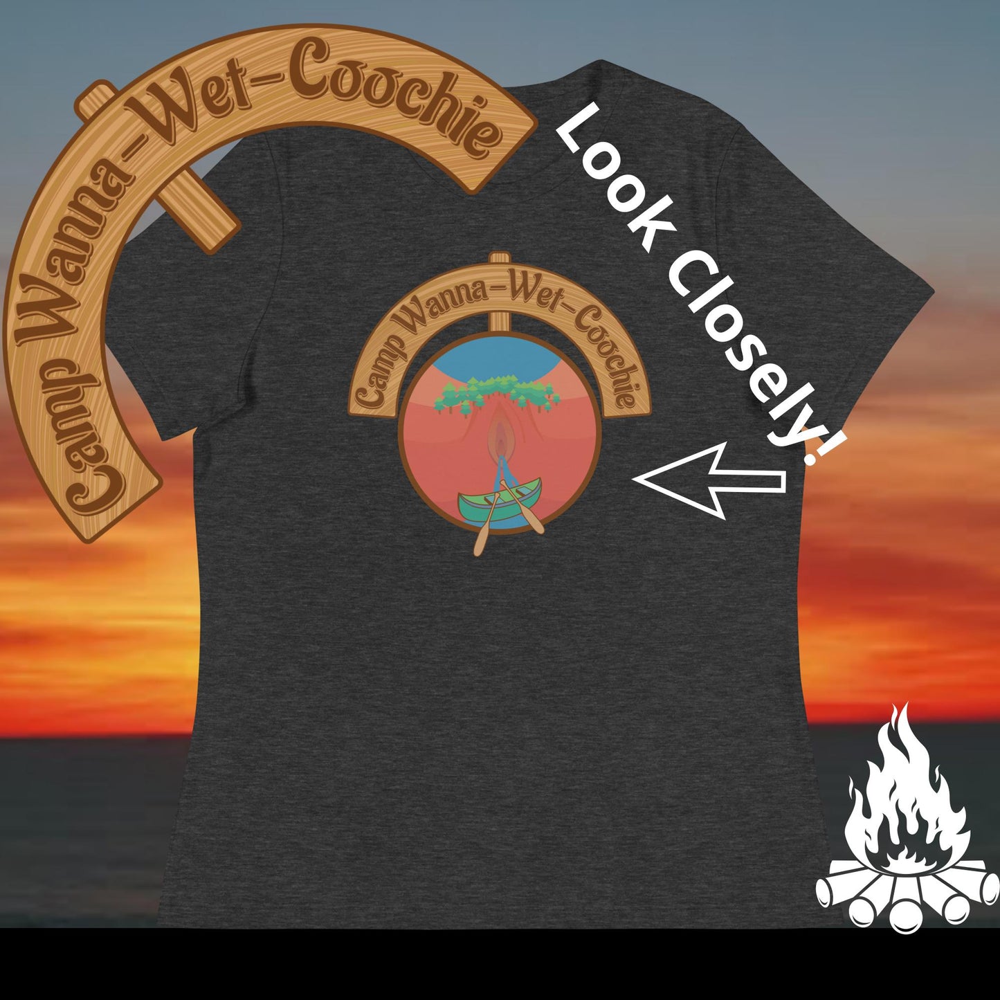 Camp Wanna Wet Coochie Camp Counselor (Womens T)