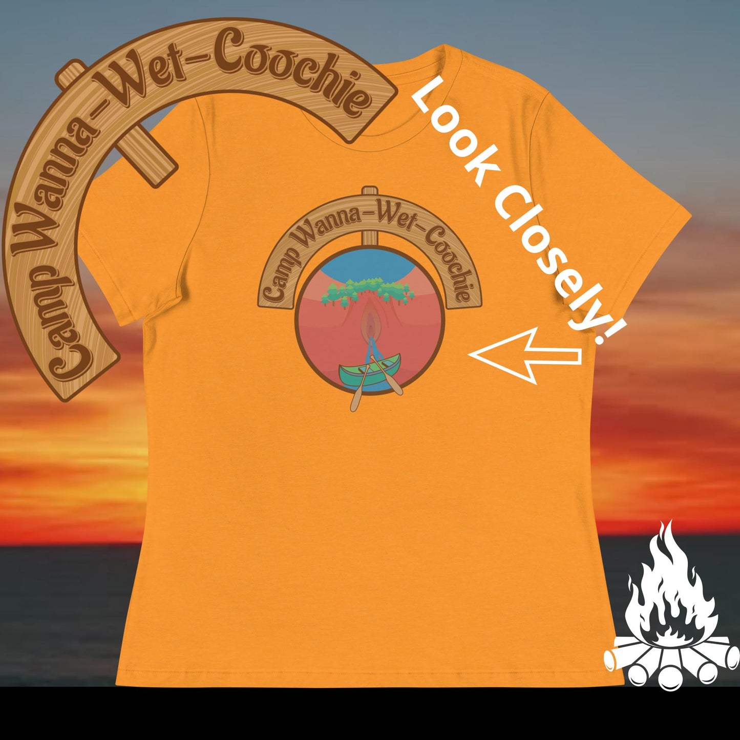Camp Wanna Wet Coochie Camp Counselor (Womens T)