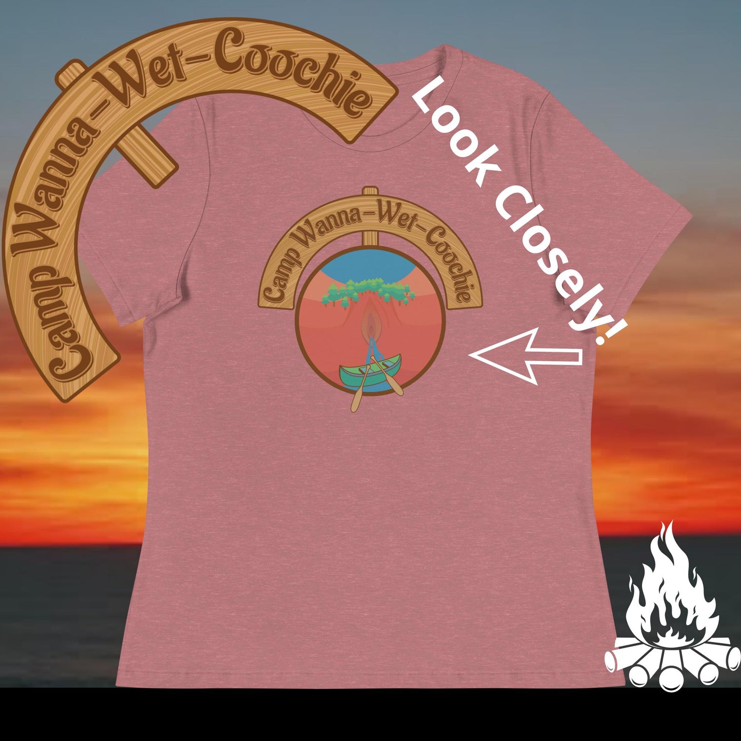 Camp Wanna Wet Coochie Camp Counselor (Womens T)