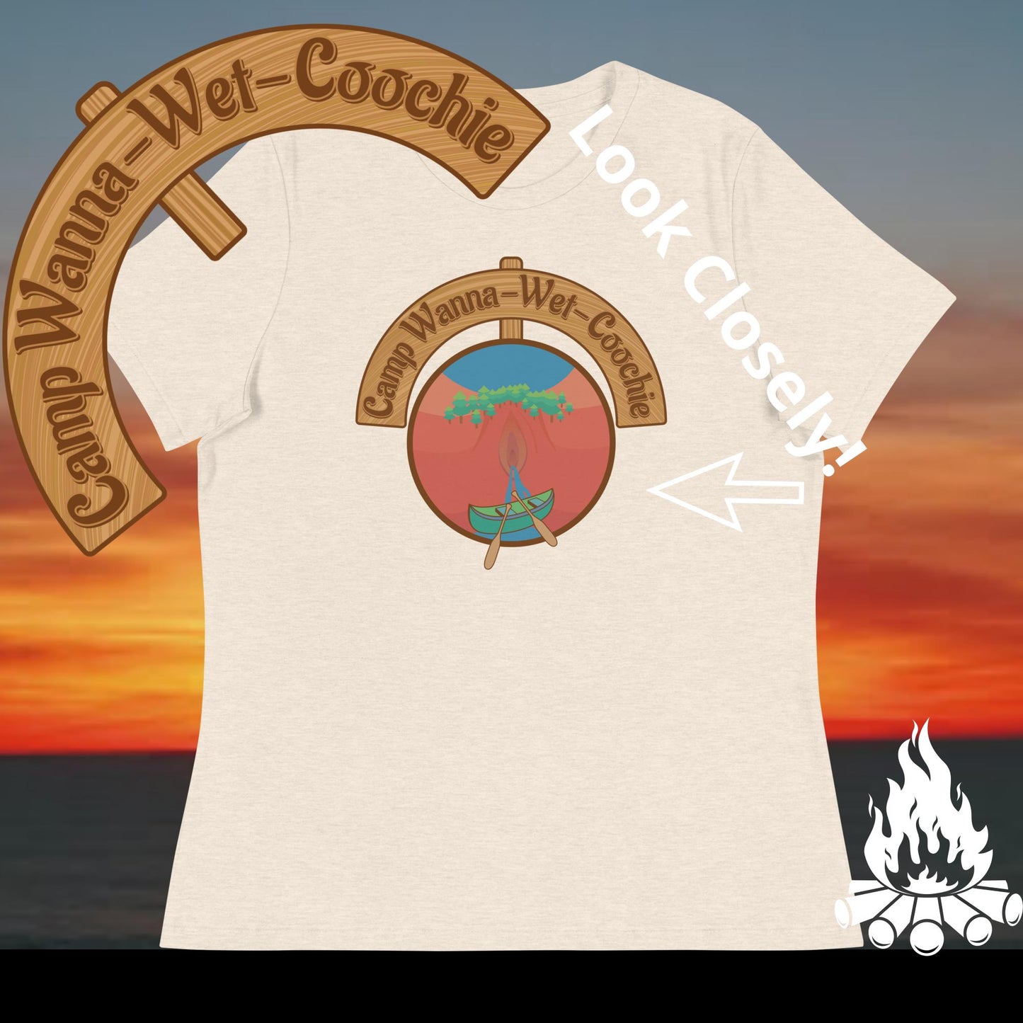Camp Wanna Wet Coochie Camp Counselor (Womens T)