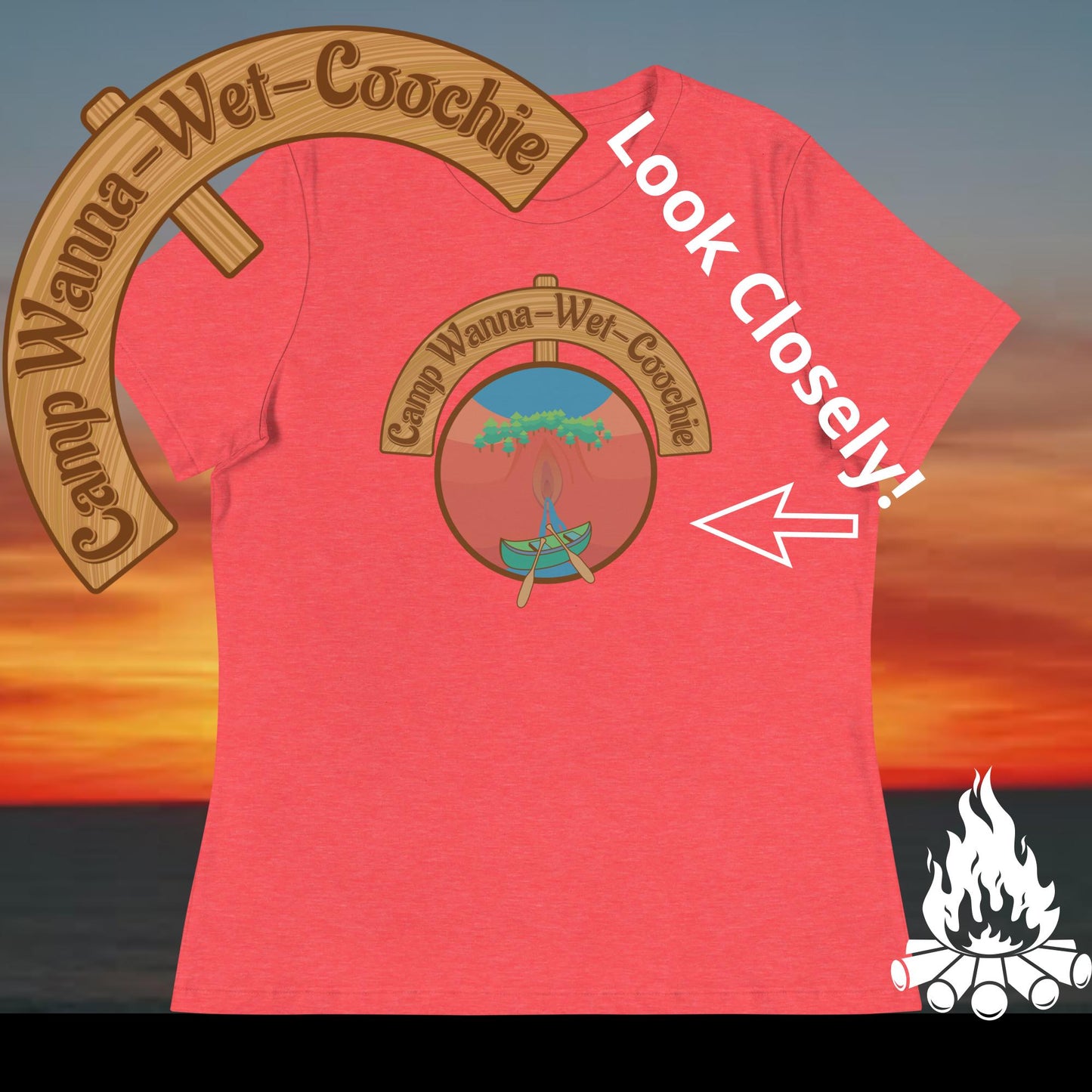 Camp Wanna Wet Coochie Camp Counselor (Womens T)